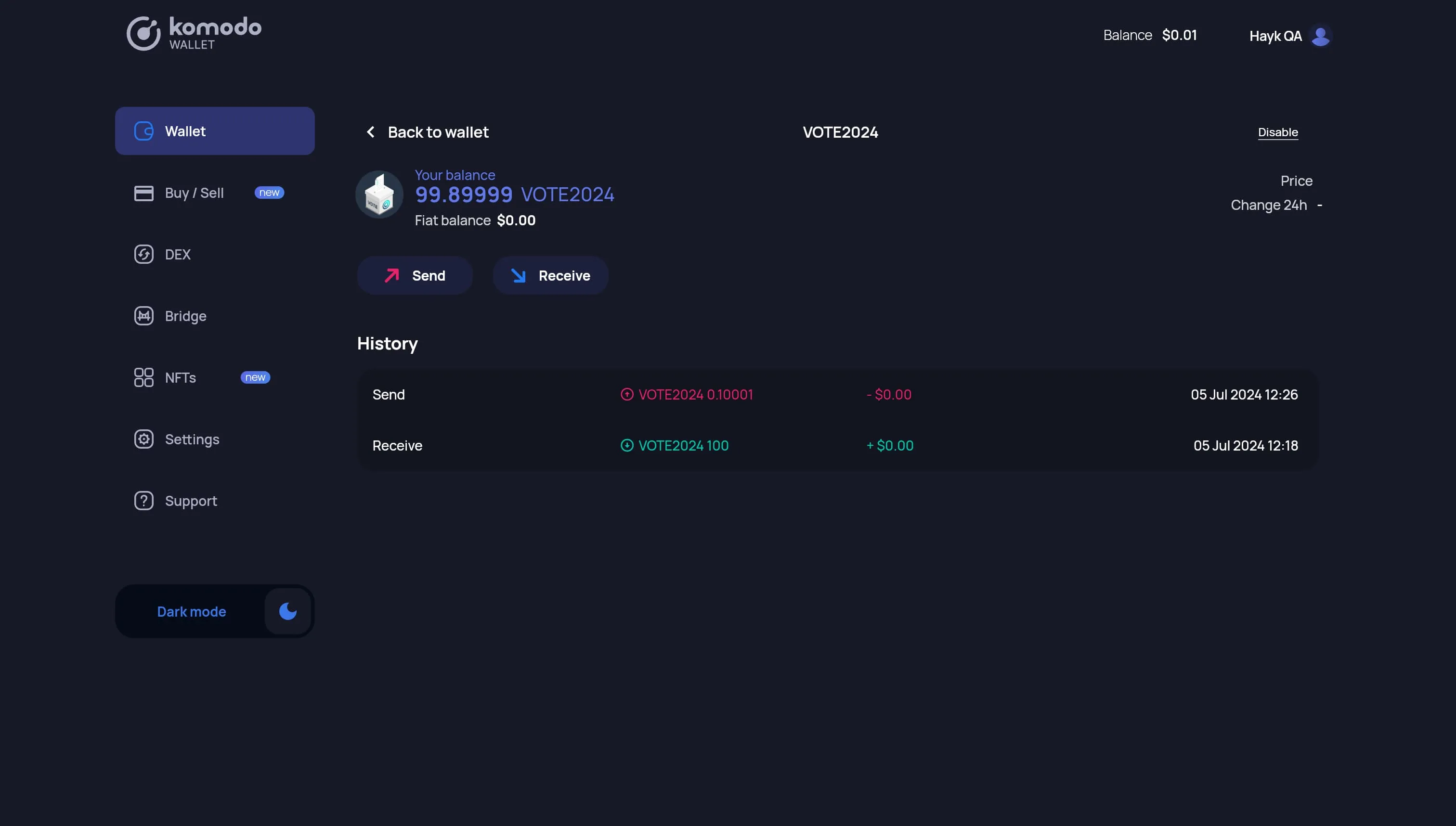 How to Vote on Komodo Wallet Web